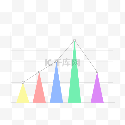 彩色三角形数据走势图片