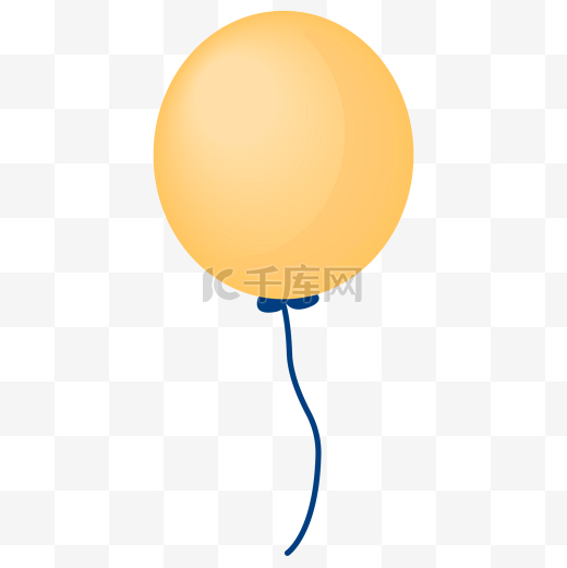 一个精美飘荡颜色鲜艳的气球免扣素材图片