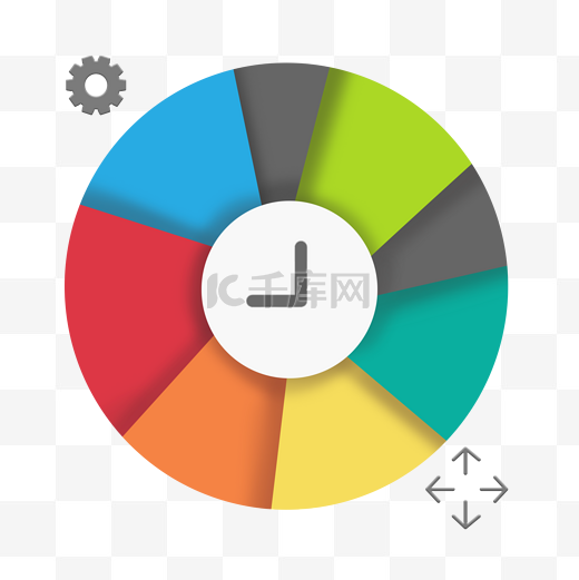 圆盘PPT素材元素图片