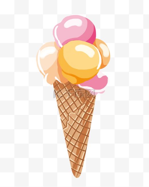 零食冰淇淋的插画图片