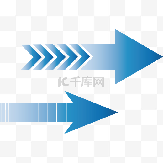 蓝色矢量箭头图片