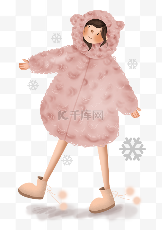 秋装冬装可爱日系女孩图片