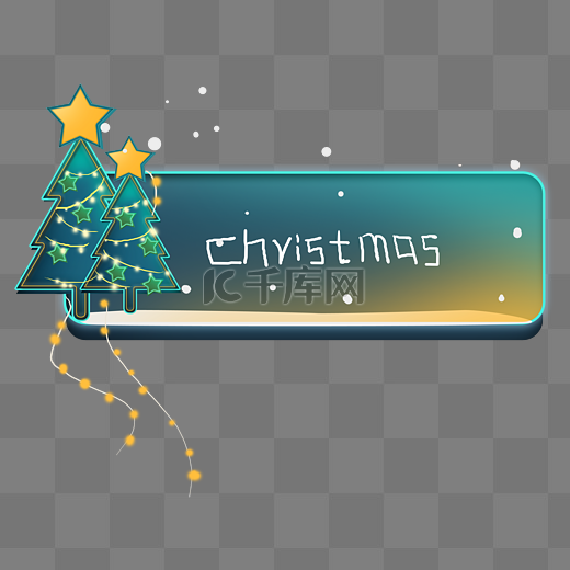 圣诞节圣诞夜圣诞树按钮文字框图片