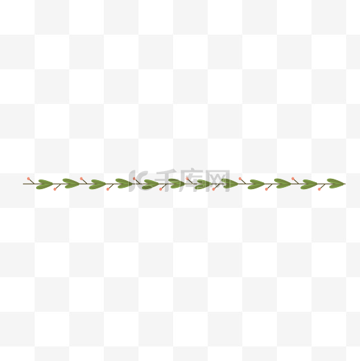 可爱文艺植物花卉分割线图片