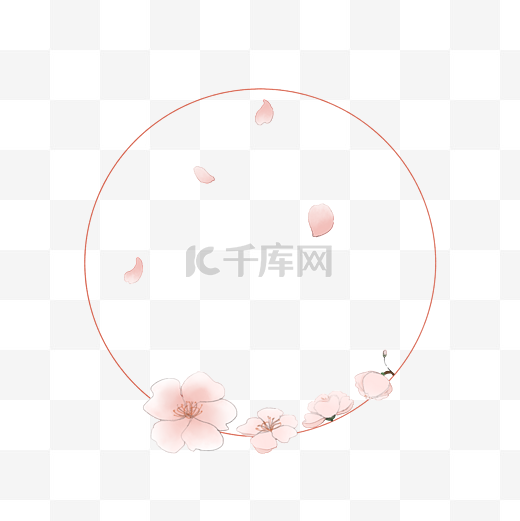 樱花花朵花瓣边框图片