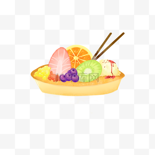 夏季冰淇淋水果蛋糕派点心图片