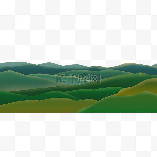 绿色大自然山脉鼠绘png格式ps源文件图片