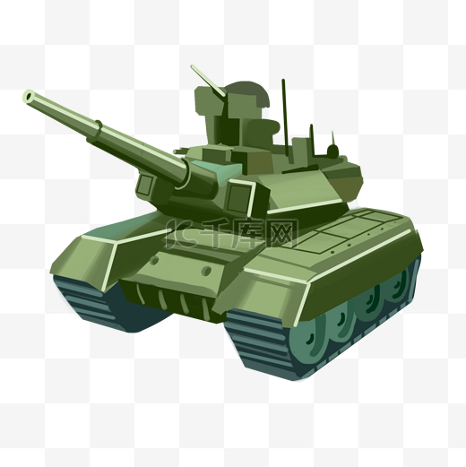 军事坦克装饰插画图片