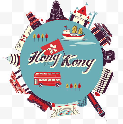 假期旅行香港各种建筑图片