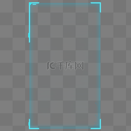 浅蓝色科技感边框元素图片