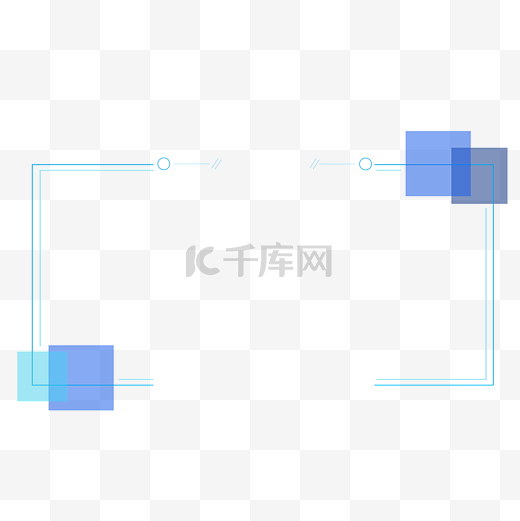 科技边框蓝色内容标题栏PSD元素图片