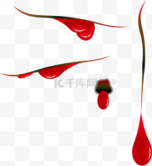 矢量伤口流血血滴图片