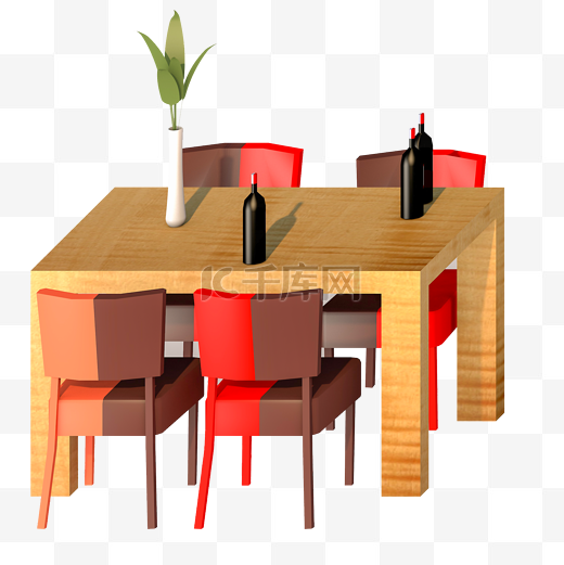家装节3D立体餐桌图片