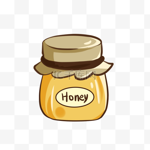 养生蜂蜜瓶装蜂蜜插画图片