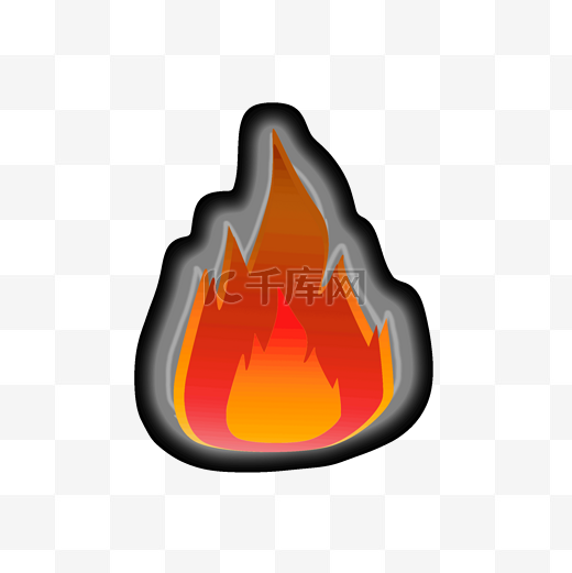 燃烧的火标志图片