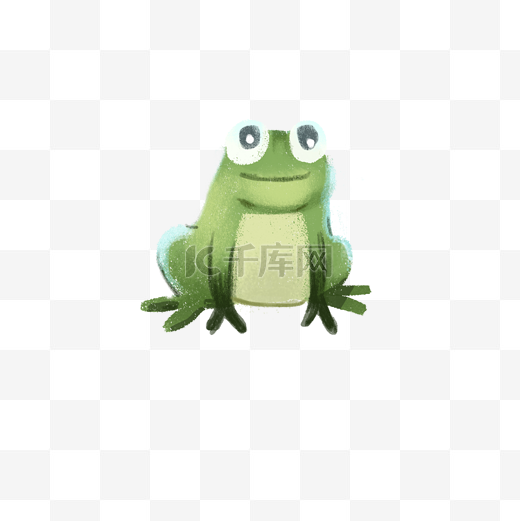 卡通绿色的小青蛙免抠图图片