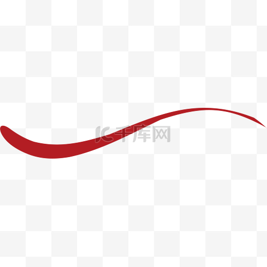 曲线红色装饰边条图片