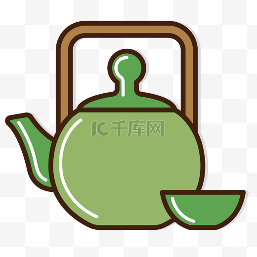 茶壶茶杯造型元素图片