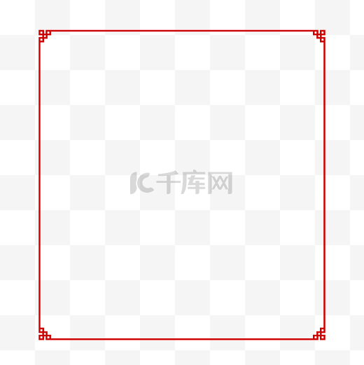 中国风红色新年边框装饰元素图片