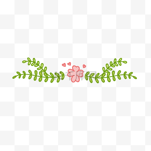 粉色小花藤蔓装饰边框图片