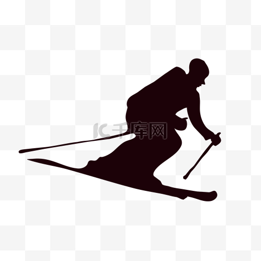 体育运动滑雪图标设计素材图片