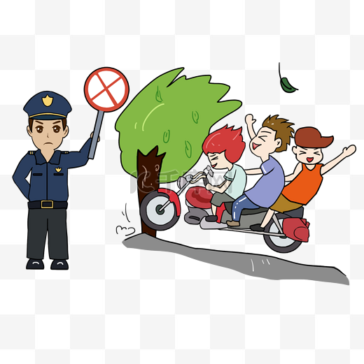 交通安全日禁止骑摩托超载他人免扣PSD分层文件图片