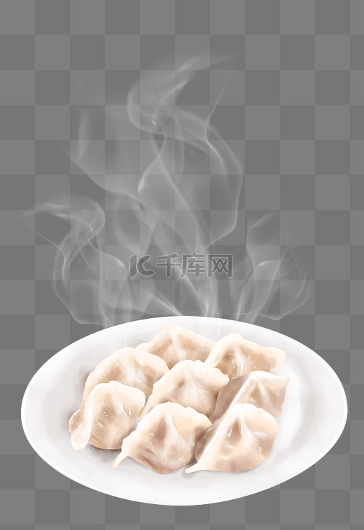 立冬手绘美味饺子图片