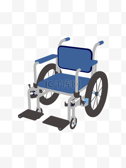 简约扁平卡通医疗器械轮椅矢量元素图片
