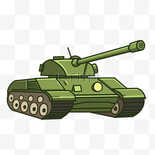 绿色军事坦克插图图片