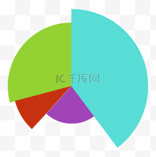 商务矢量数据分析饼状图图片