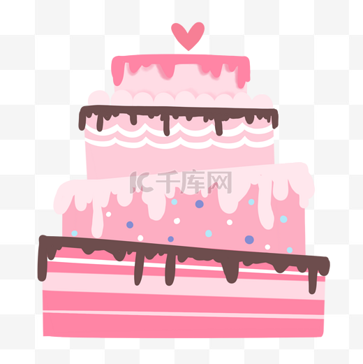 多层粉色翻糖蛋糕图片