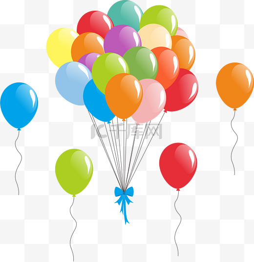 节日气球元素装饰图片