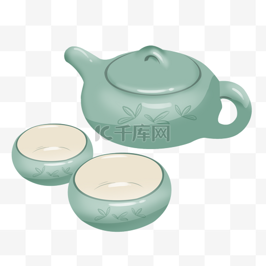 传统风格茶壶茶具图片