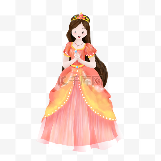 漂亮的公主装饰插画图片