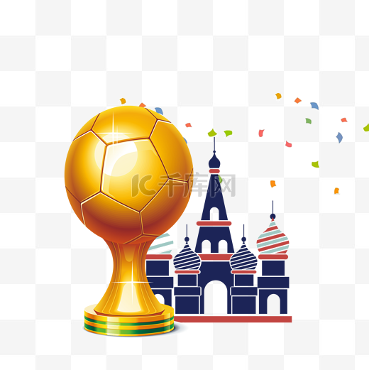 2018俄罗斯世界杯卡通元素图片