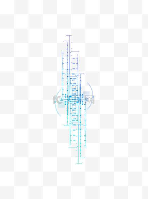 科技底纹蓝紫渐变标尺装饰元素设计图片