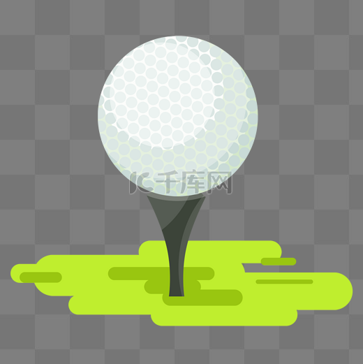 白色高尔夫球插画图片
