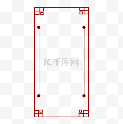手绘中国风红色边框图片