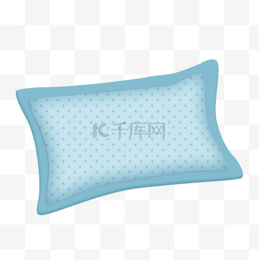 睡眠小清新波点长方形枕头图片