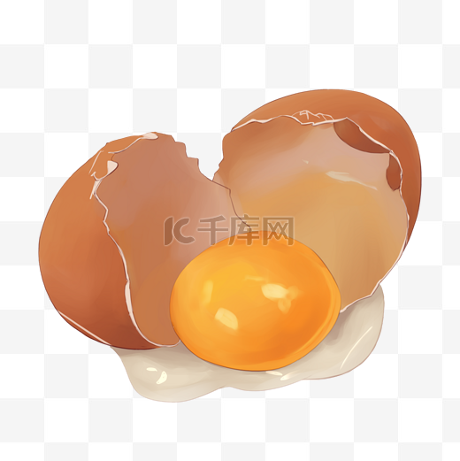 手绘鸡蛋插画矢量图图片