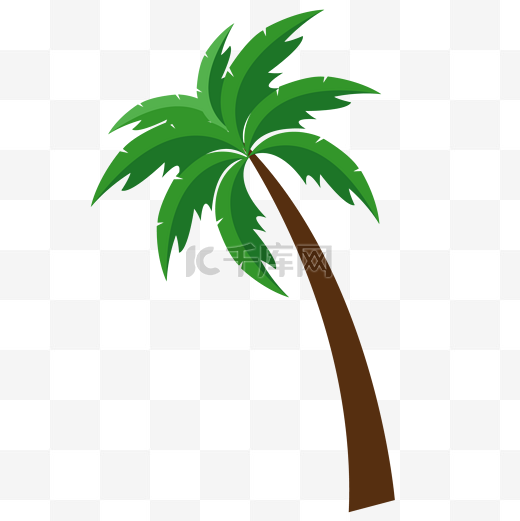 绿色的椰子树免抠图图片