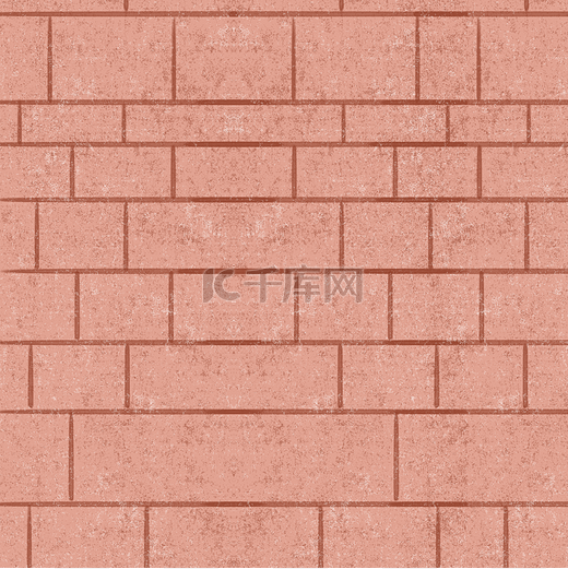 砖红色砖墙卡通png素材图片