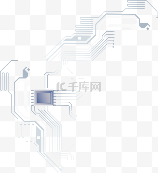 蓝灰色电子科技电路图案图片