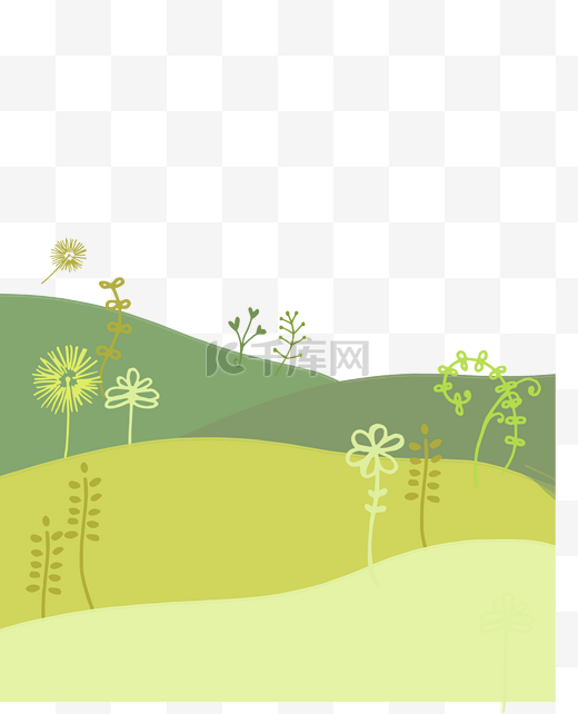 绿色淡雅通用草原背景装饰图片