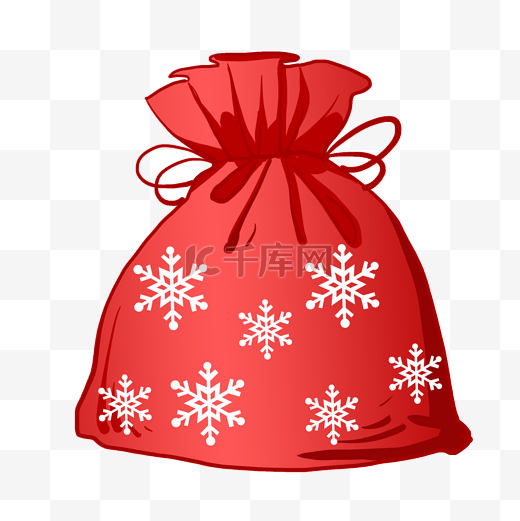 红色圣诞礼物袋图片