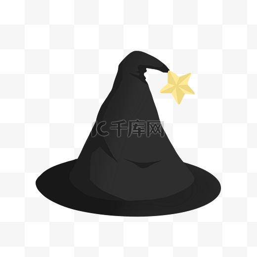 女巫的黑色魔法帽图片
