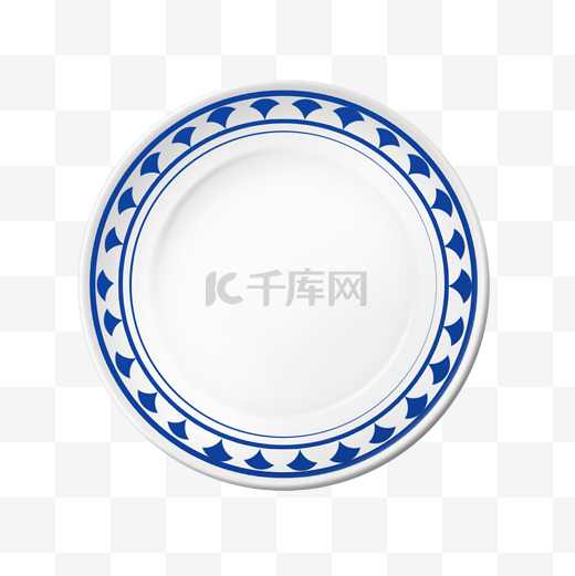 盘子实物白色瓷盘圆盘装饰青花瓷系列图片