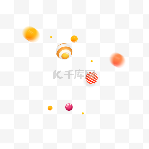 彩色圆球悬浮漂浮电商图片