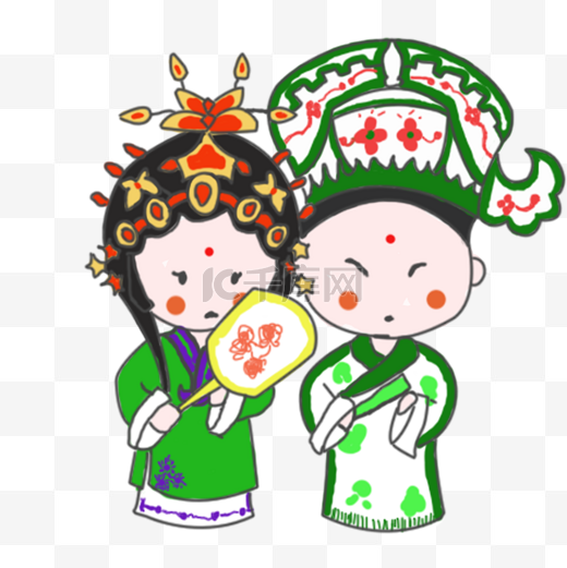 中国传统文化黄梅戏爱情戏剧图片