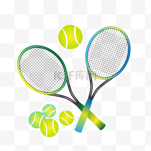 网球公开赛网球网球拍矢量图图片